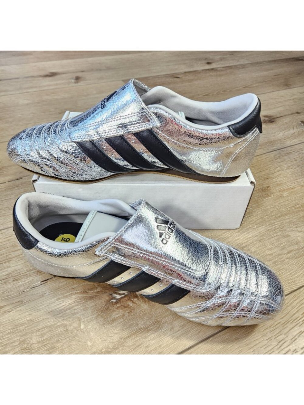 adidas Silver Metallic & Black Women's Athletic Shoes - Picture 2 of 9
